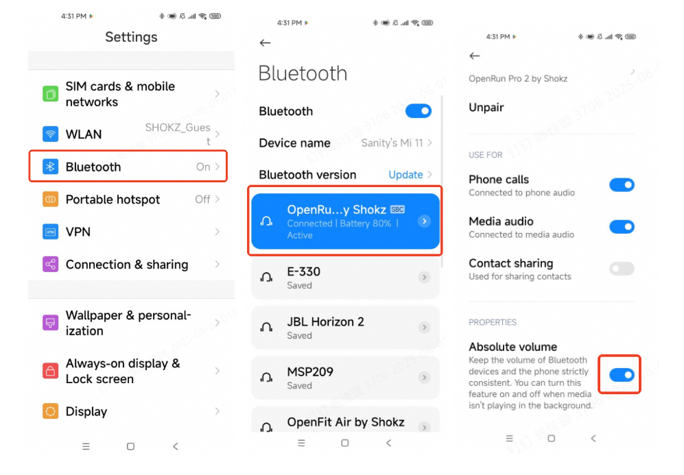 No audio during phone calls.