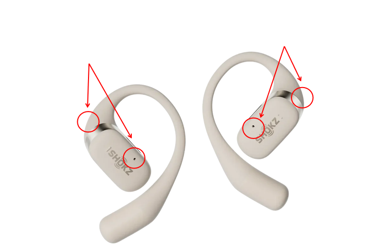 Shokz OpenFit2 マイク不調 How to locate the microphone on Shokz headphones?